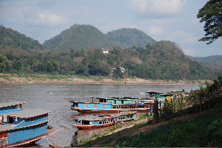 boats along the Mekong River