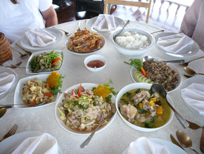fantastic laos food on mekong cruise