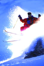 skiing in the swiss alps of verbier