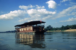 cruise boat on mekong