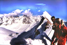 views of the dolomites while skiing in italy