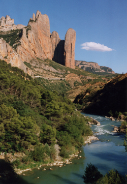 Pyrenees gorge and cliffs