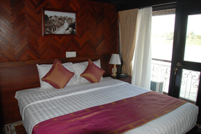 conovers relaxing on deck on the Mekong